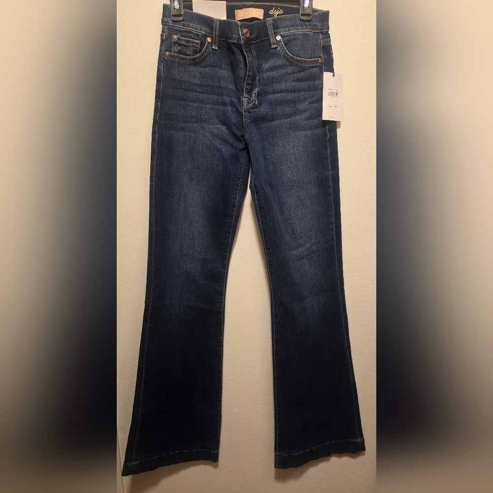 7 For All Mankind Dark Blue Flare Jeans